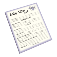 Baby Sitter Notepad