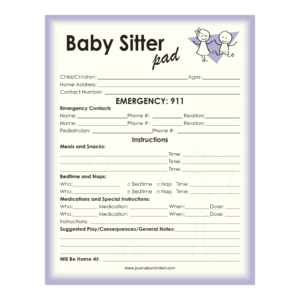 Baby Sitter Notepad