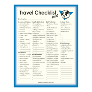 Travel Checklist Notepad