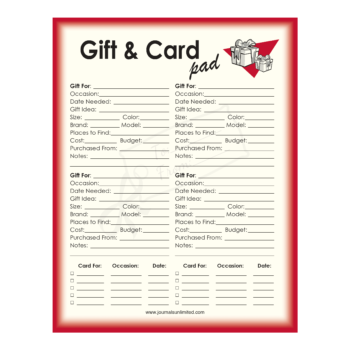 Gift & Card Notepad