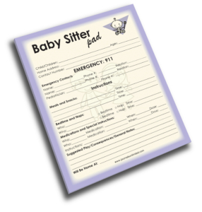 NP-422 Baby Sitter Jumbo Note Pad