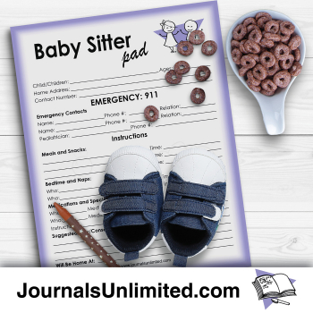 Jumbo Notepad - Baby Sitter