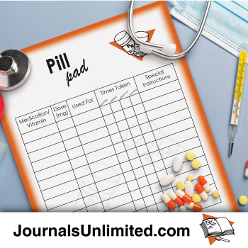 Jumbo Notepad - Pill and Vitamin Reminder