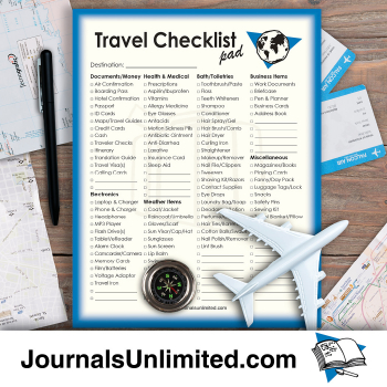 Jumbo Notepad - Travel Checklist