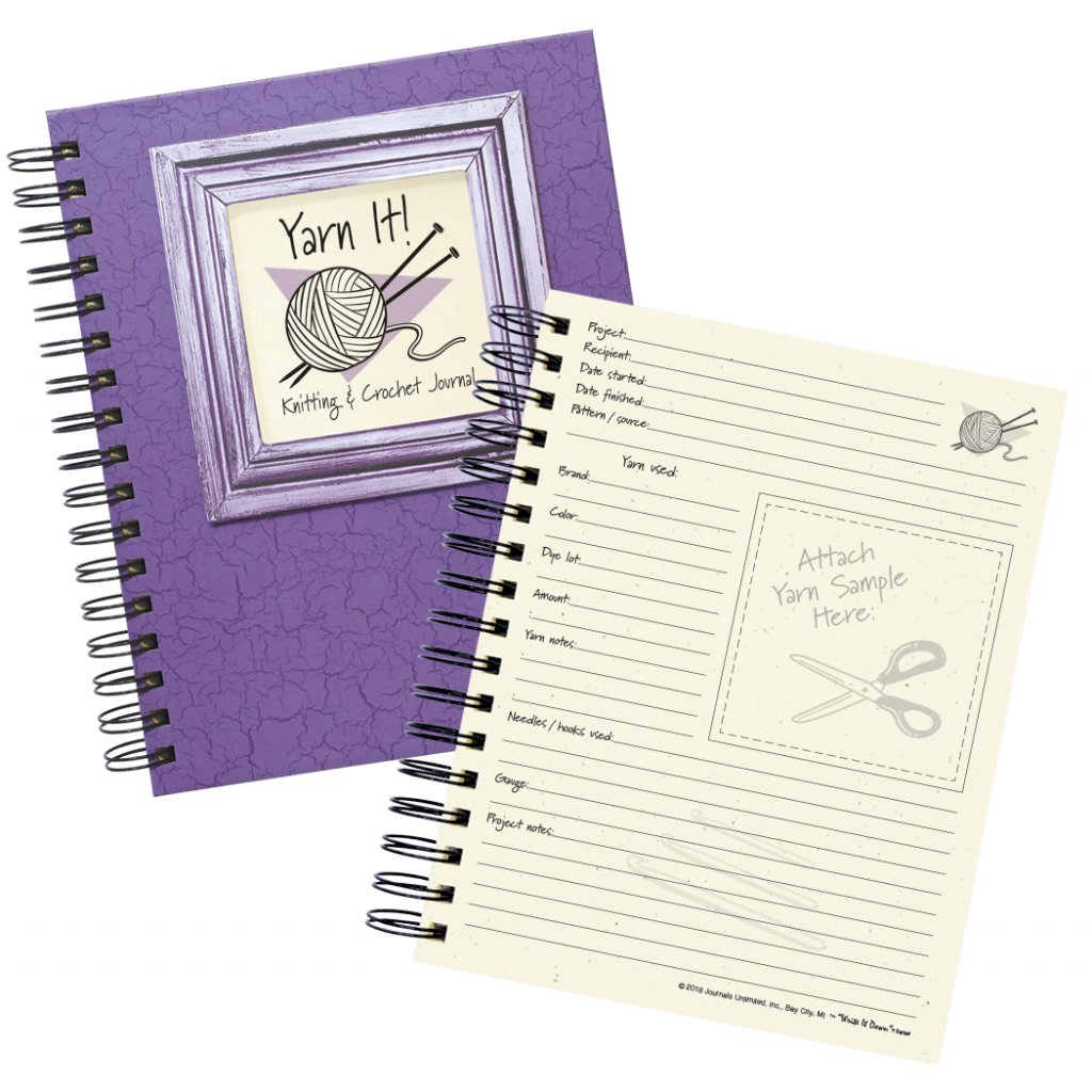  Yarn iIt! Knitting & Crochet Journal (Natural Brown) : Office  Products