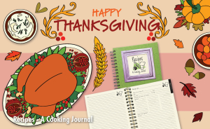 Thanksgiving recipe journal slideshow slide