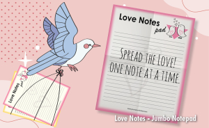 Love Notes Jumbo Notepad Spread the Love Valentines Day Slide